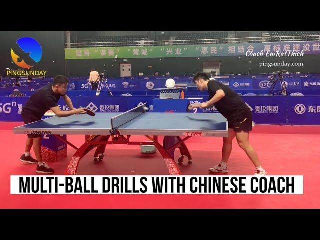 How the Chinese Coach Does the multi-ball exercises