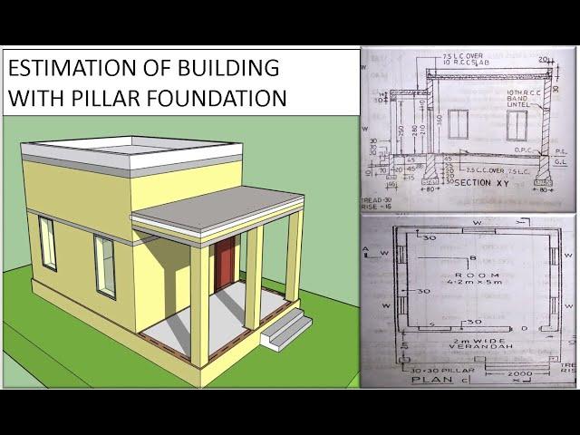 Estimation Of Building With Verandah Pillar Foundation