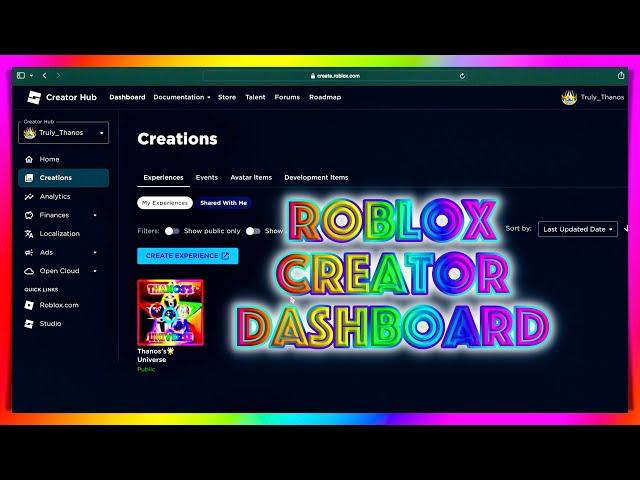  How To Use The Roblox Creator Dashboard
