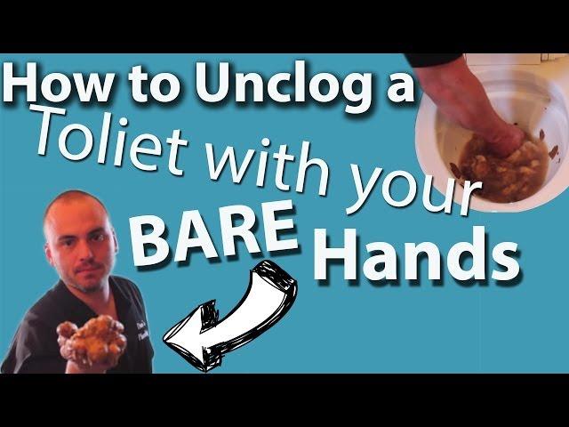 Unclog a Toilet With Your Bare Hands - DISGUSTING!!!