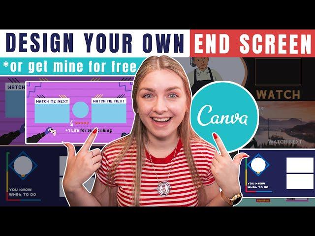 How to Make a YouTube End Screen Template/Outro Card in CANVA for FREE tutorial