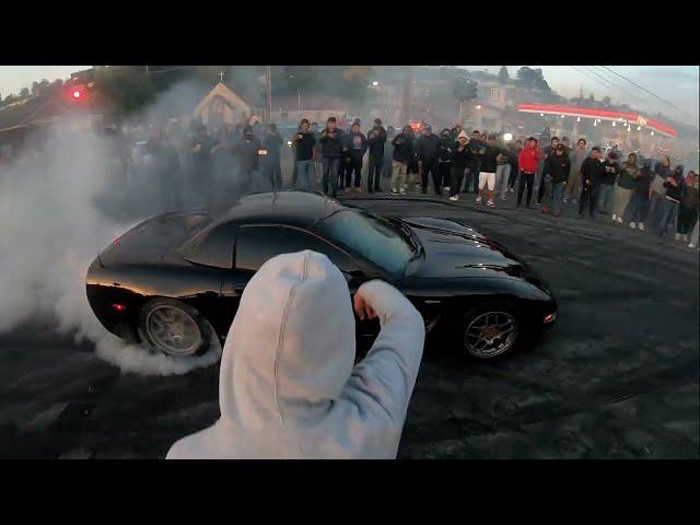 ALL BAY AREA SIDESHOW KEEPS GETTING CRAZIER (THE BAYS LOUDEST CORVETTE!!)