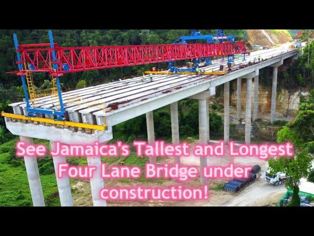 Epic Aerial Tour of Jamaica’s Highest & Longest Four Lane Bridge Under Construction; Mobay Bypass!