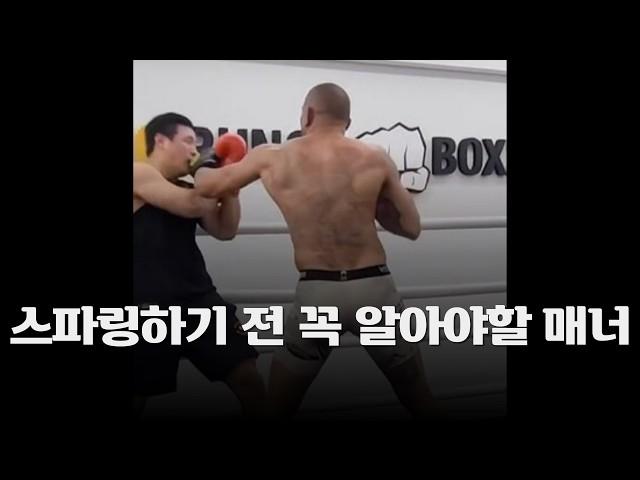 스파링 매너에 대하여