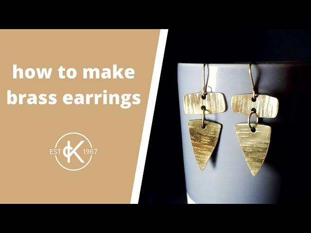 12 Months Of Metal | How To Make Textured Brass Earrings