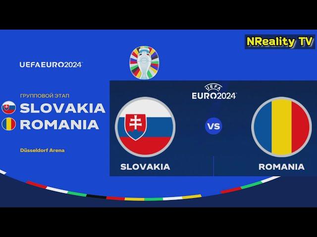 Футбол. Чемпионат Европы-2024. Словакия - Румыния. Групповой этап. EURO 2024. Slovakia - Romania.