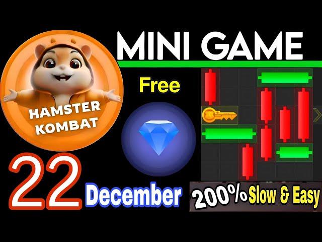 22 December  Puzzle Trick: P2E Hamster Kombat key MiniGame Solved, slow step by step! 