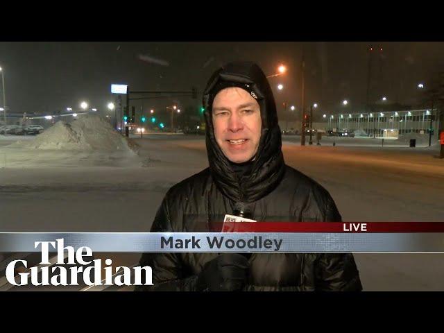 'Watch me get crankier': sports anchor steps in to report on US storm