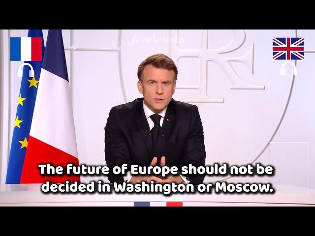 France’s Commitment to Ukraine and European Security | FR-EN interpretation