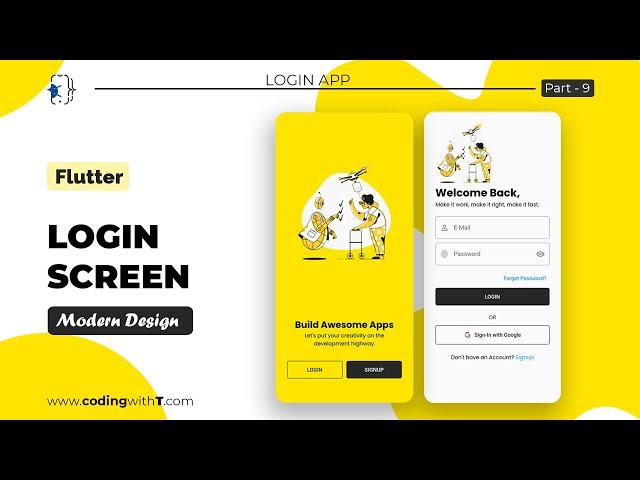 Modern Design Flutter Login Page UI | Flutter Login Screen 2023