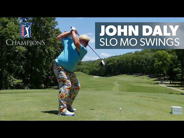 John Daly’s swing in slow motion (every angle)