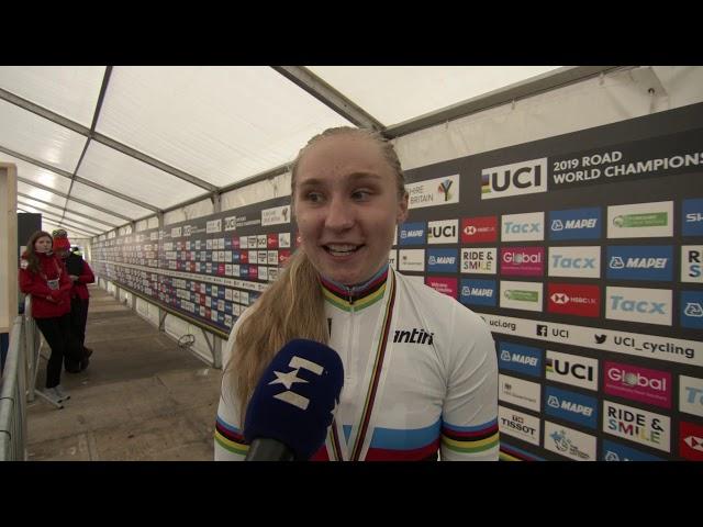 Megan Jastrab - Post-race Interview - Junior Women's RR - WCh 2019