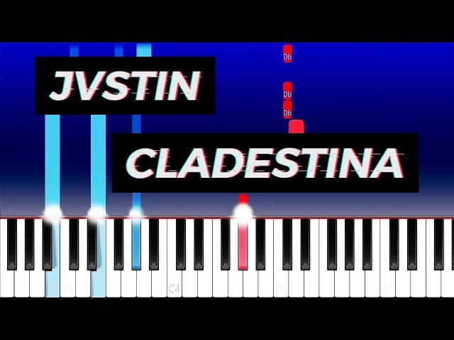 JVSTIN - CLANDESTINA (TikTok Remix)(Piano Tutorial)