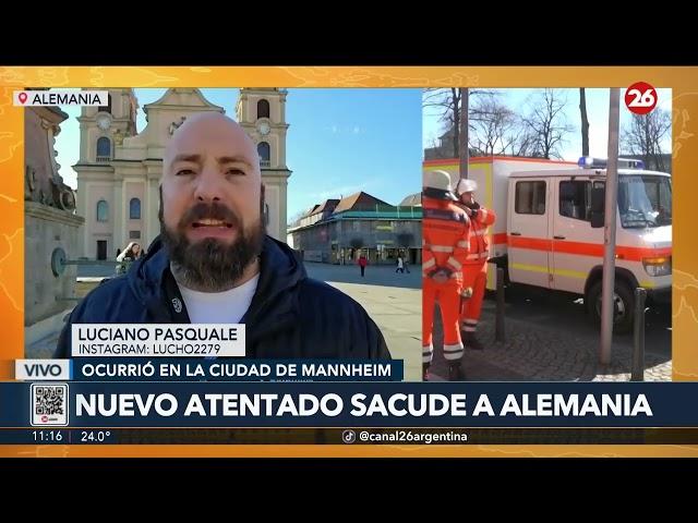  EN VIVO - ALEMANIA | Nuevo ATENTADO sacude a la ciudad de Mannheim