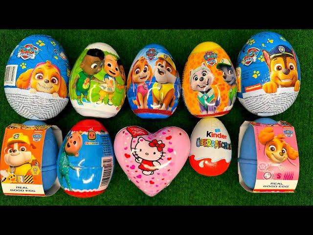 ASMR Unboxing Surprise Eggs and Toys | KINDER SURPRISE  PAW PATROL SKYE CHASE COCOMELON HELLO KITTY