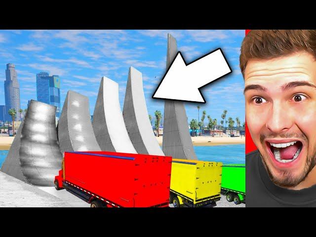 MEGA RAMPEN vs. GTA 5 TRUCKS!