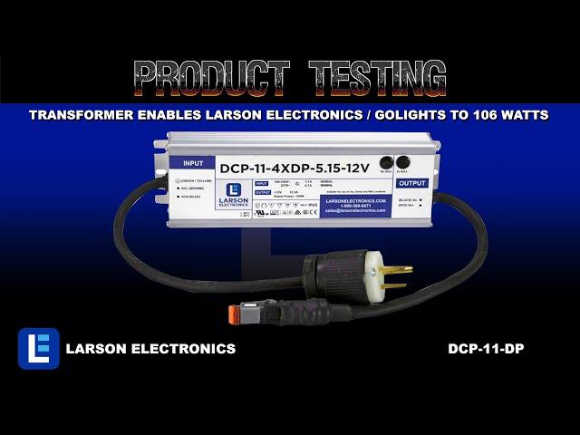 Transformer enables Larson Electronics /Golights to 106 watts to be run from wall outlet -11 amp m