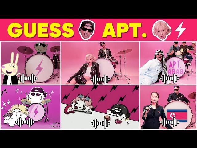 Guess APT. Songs & Variants by Their Voice 4 | ROSÉ & Bruno Mars APT. Song Covers Quiz 