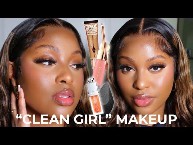 Clean GirlMakeup | Minimalist Makeup For WOC | Charlotte Tilbury Beautiful Skin Foundation