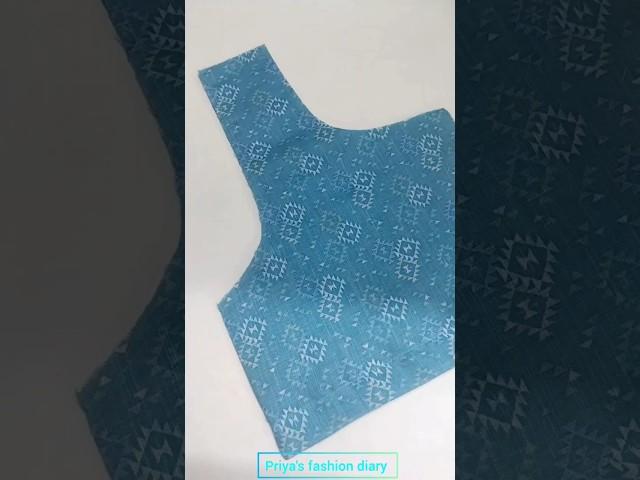  simple pattern blouse design  for cotton saree # priya's fashion diary #