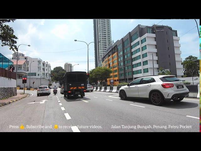 Tanjung Bungah main road, Penang, Malaysia.