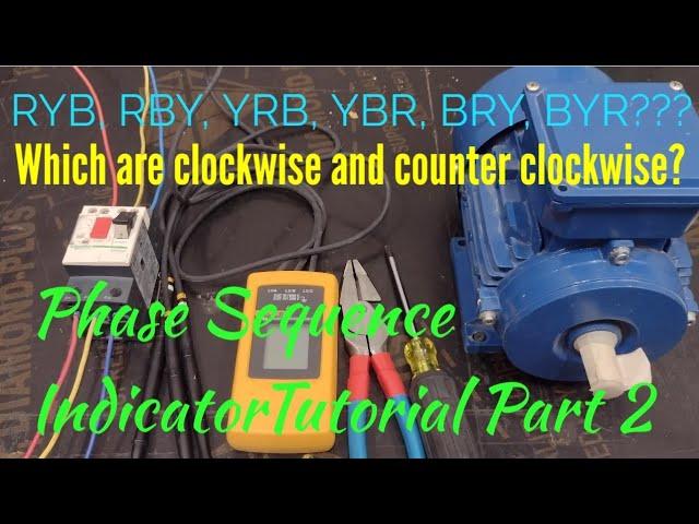 Phase Sequence Indicator Fluke 9040 Tutorial Part 2