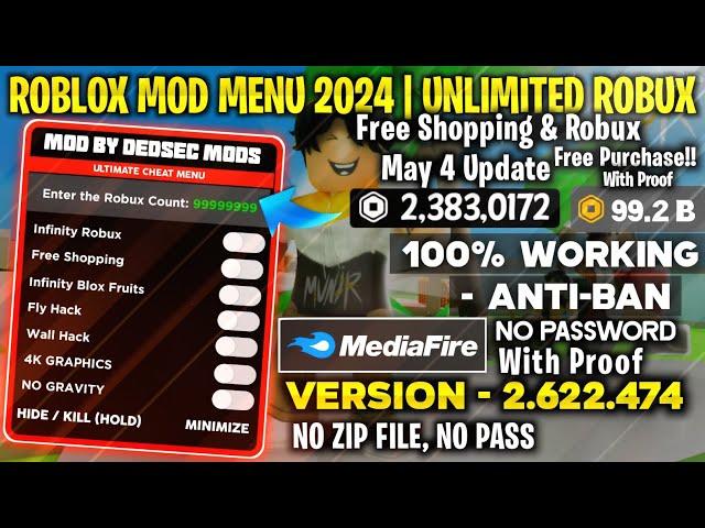 Roblox mod menu 2.624.524  Free robux and shopping | Fly, Speed & Unlimited Robux (2024)