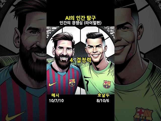 AI는 호날두와 메시 중 누구를 더 뛰어나다고 생각할까?