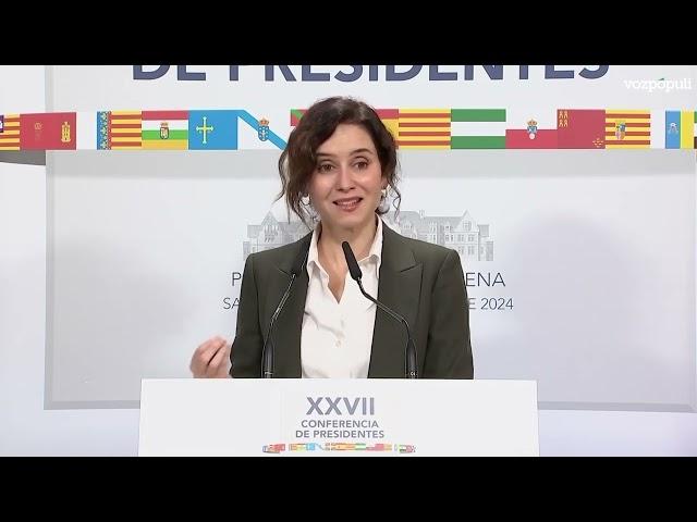 9' minutos de Ayuso contra el Cupo Catalán