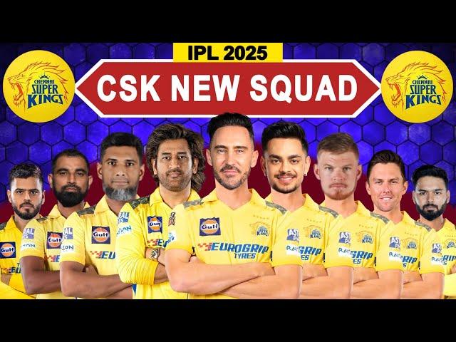 IPL 2025 - Chennai Super Kings New Squad | CSK Full Players List IPL 2025 | CSK Team 2025 | ipl 2025