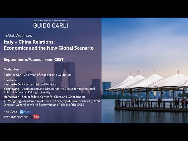 Webinar Italy – China Relations: Economics and the New Global Scenario