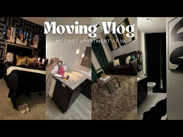 Moving into my first apartment at 19 | FULLY FURNISHED | unpacking , decorating, + more