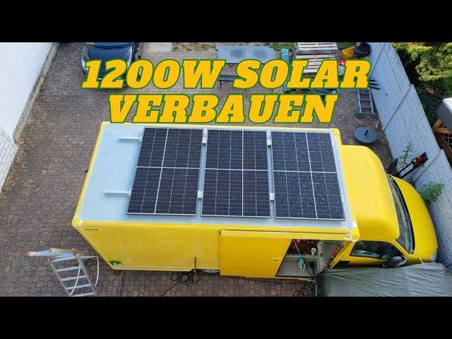 Glasmodule auf Van verbauen 1230Watt Solarpanels [Iveco Daily Post Koffer Ausbau T11]