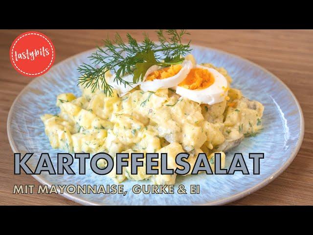 Creamy potato salad with mayonnaise, cucumber & egg (my Grandma's recipe)