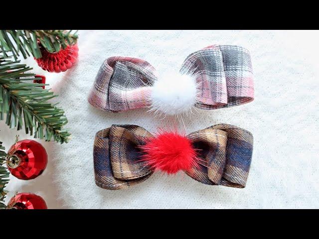 Pretty ribbon bow to make diy tutorial christmas bows for girls 리본공예 에일린리본 DIY400 리본묶는방법 머리핀만들기 手工