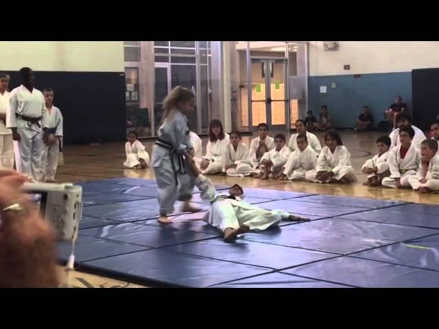 9 Year Old Black Belt - One Step Sparring -