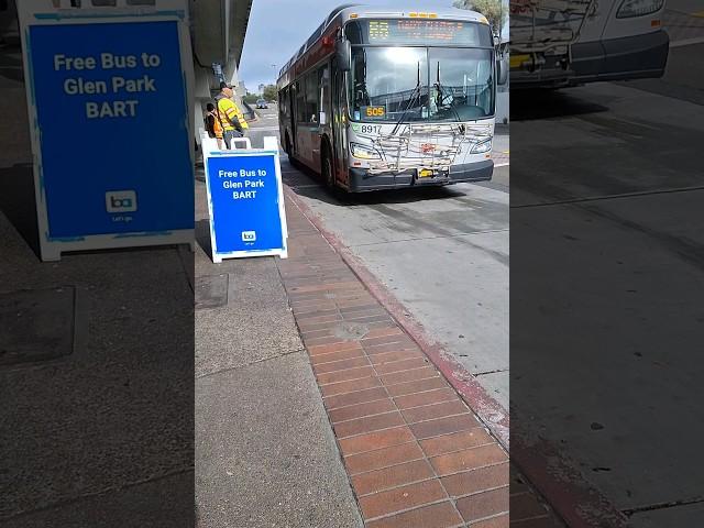 SF MUNI #8917 on 88 BART Shuttle at Daly City BART