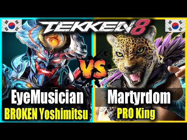 Tekken 8 EyeMusican YOSHIMITSU GOT MAD! EyeMusician (YOSHI) vs Martyrdom (KING) - T8