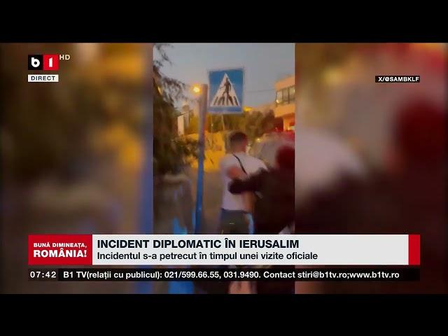 INCIDENT DIPLOMATIC ÎN IERUSALIM_Știri B1TV_8 nov. 2024