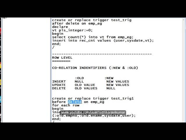 PLSQL: Triggers part-3 (row level)