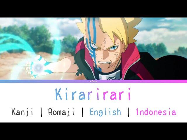 (TV Size) Kirarirari ~ KANA-BOON [English & Indonesia Lyrics] Boruto Opening 11