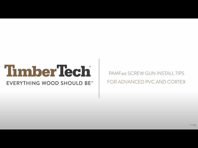 PAMFast Screw Gun for TimberTech® Advanced PVC Decking and Cortex