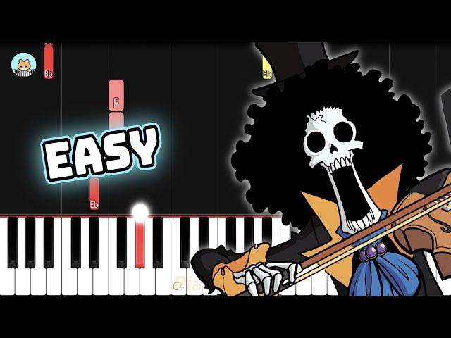 [full] One Piece OST - "Bink's Sake" - EASY Piano Tutorial & Sheet Music