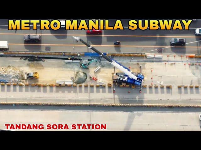 MAY LIFTING CRANE NA/METRO MANILA SUBWAY TANDANG SORA STATION UPDATE 09/18/2024