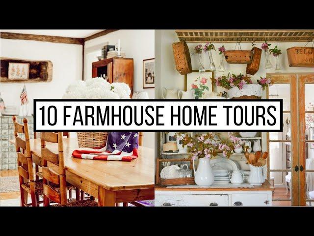 10 Antique Farmhouse Style Home Tours (Music Only)