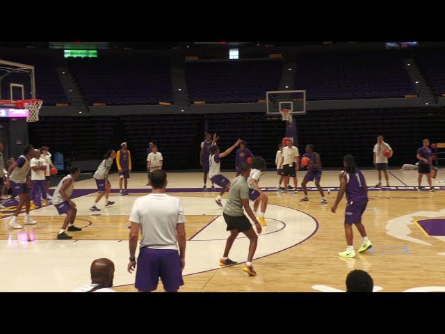 LSU men's basketball practice footage, Tigers first day for 2024-25 season