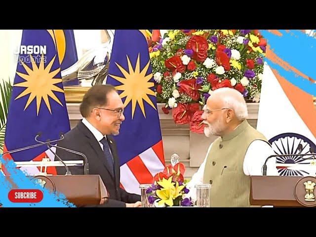 Sidang Media Bersama PM Malaysia Anwar Ibrahim & PM India Narendra Modi