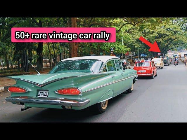 50+ Very Rare Vintage Car rally | only ones in India #vintagecars #bangalore