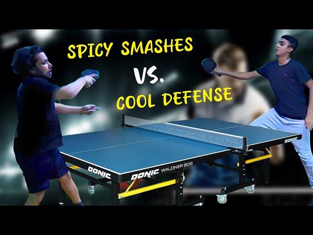 Spicy Forehand Smashes VS. Ice Cool Defence ! Epic 