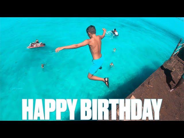 HAPPY BIRTHDAY KREW BINGHAM | RIDING JET SKIS IN THE CARIBBEAN AND JUMPING OFF SHIPWRECKS